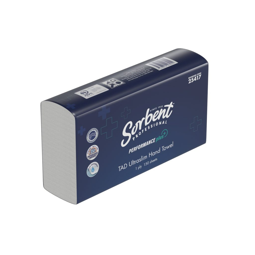 Sorbent Performance Plus – Ultraslim TAD Hand Towel 1ply 150 sheets