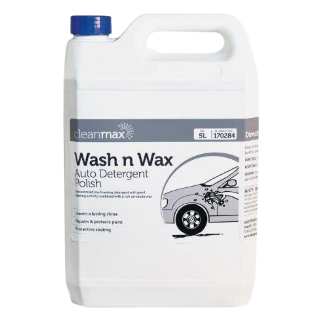 Cleanmax Auto Detergent Polish Wash N Wax 5L Each