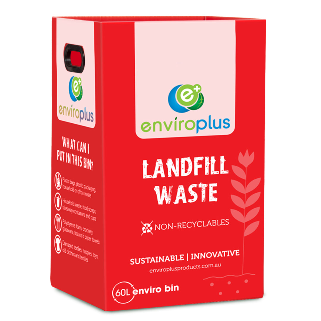 Abco Enviroplus Envirobin Landfill Waste Red 60L Each