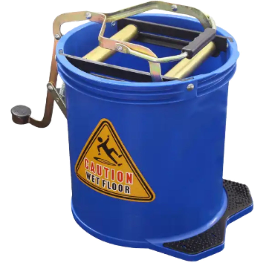 Cleanmax Mop Wringer Bucket Contractor 16L Each - Blue, Green, Red, Yellow