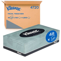 KLEENEX® Facial Tissue Box 2 Ply Flat Box, 48 Boxes