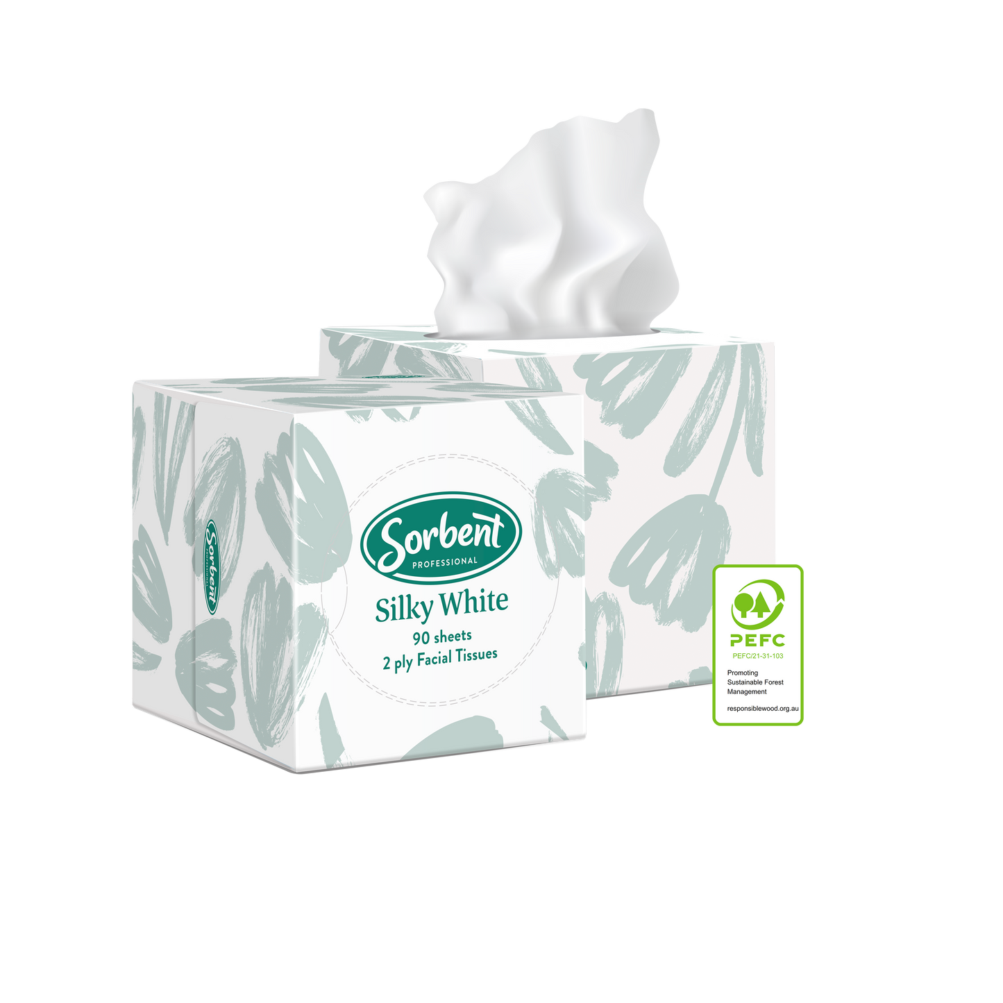 Sorbent Facial Tissue Cube 2 ply 90 sheets