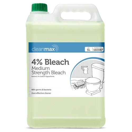 Cleanmax Bleach 4% 5L Each