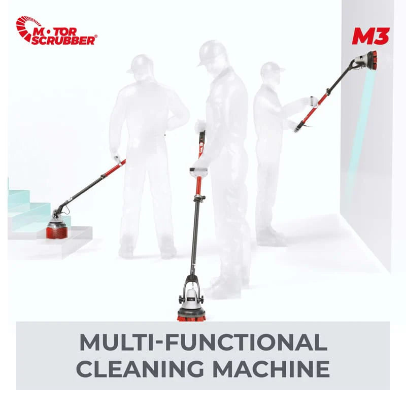 Motorscrubber M3S Starter Kit – Short Handle Floor & Wall Scrubber