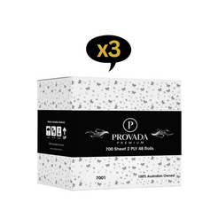 PROVADA Premium Toilet Rolls 700 Sheets 2 ply 48 Rolls