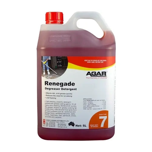 Agar Renegade Degreaser Detergent for offices, schools, hospitality and facility cleaning