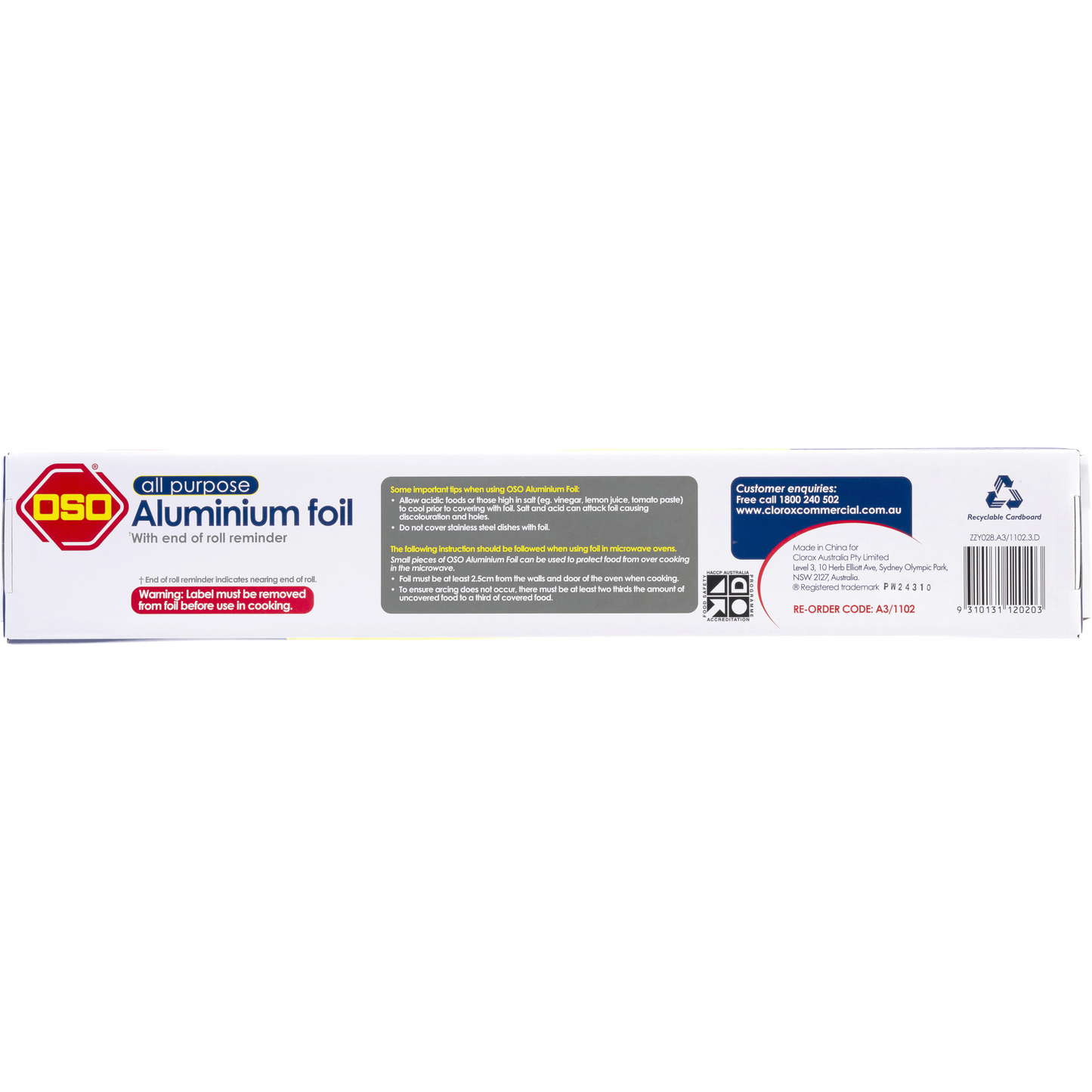 Oso® All Purpose Aluminium Foil 150m x 44cm