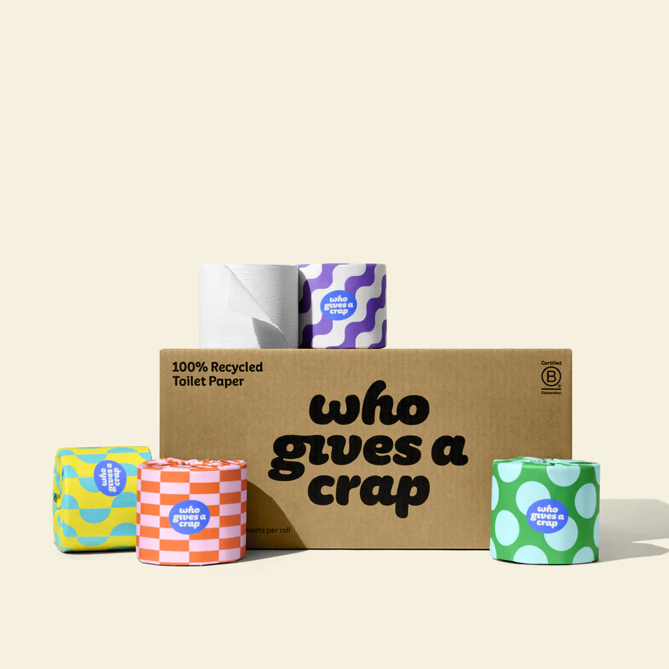 Who Gives a Crap 100% Recycled Toilet Paper 3Ply Rolls