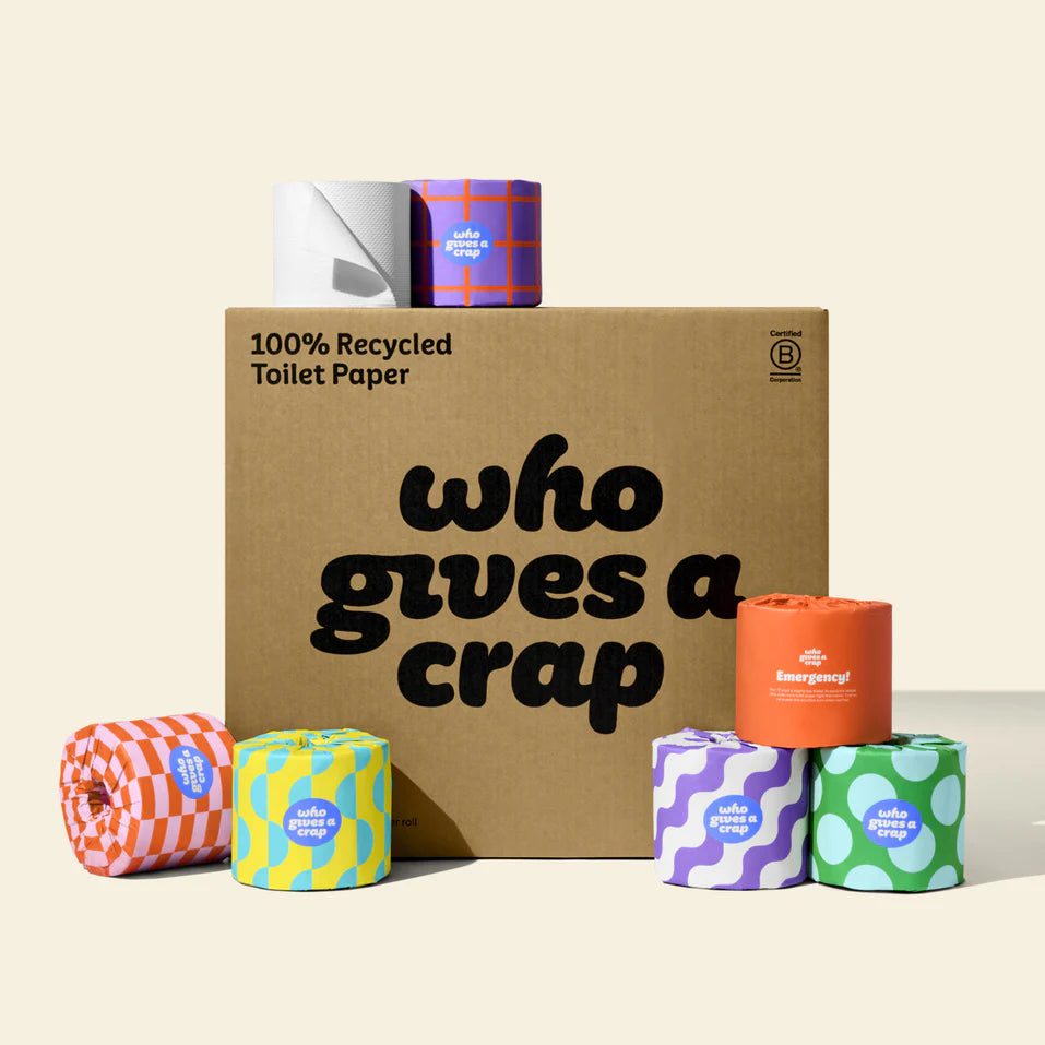 Who Gives a Crap 100% Recycled Toilet Paper 3Ply Rolls