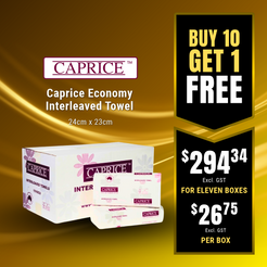 Caprice Economy Interleaved Towel 24cm x 23cm