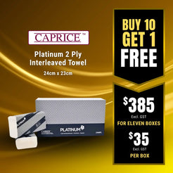 Caprice Platinum 2 Ply Interleaved Towel 24cm x 23cm