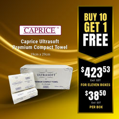 Caprice Ultrasoft Premium Compact Towel 19cm x 29cm