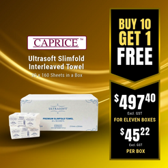 Caprice Ultrasoft Slimfold Interleaved Towel