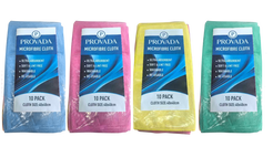 Provada Microfibre Cloths 40 x 40cm 10 Pack