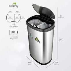 Dolphy 50L Touchless Trash Bins