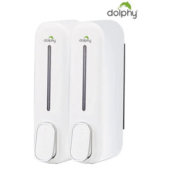 Dolphy CLASSIC Dual Soap/Shampoo Dispenser 300ml -Black/White