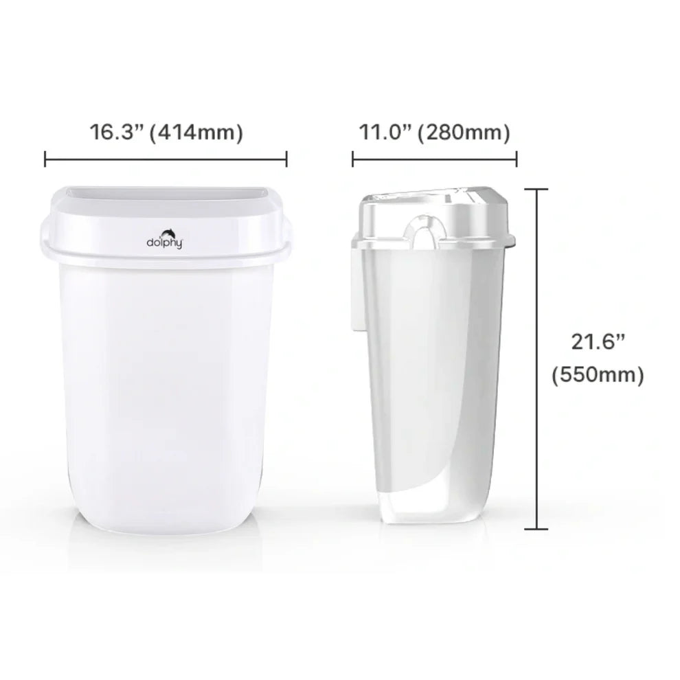 Dolphy PLAZA Rubbish Bins White - 32L