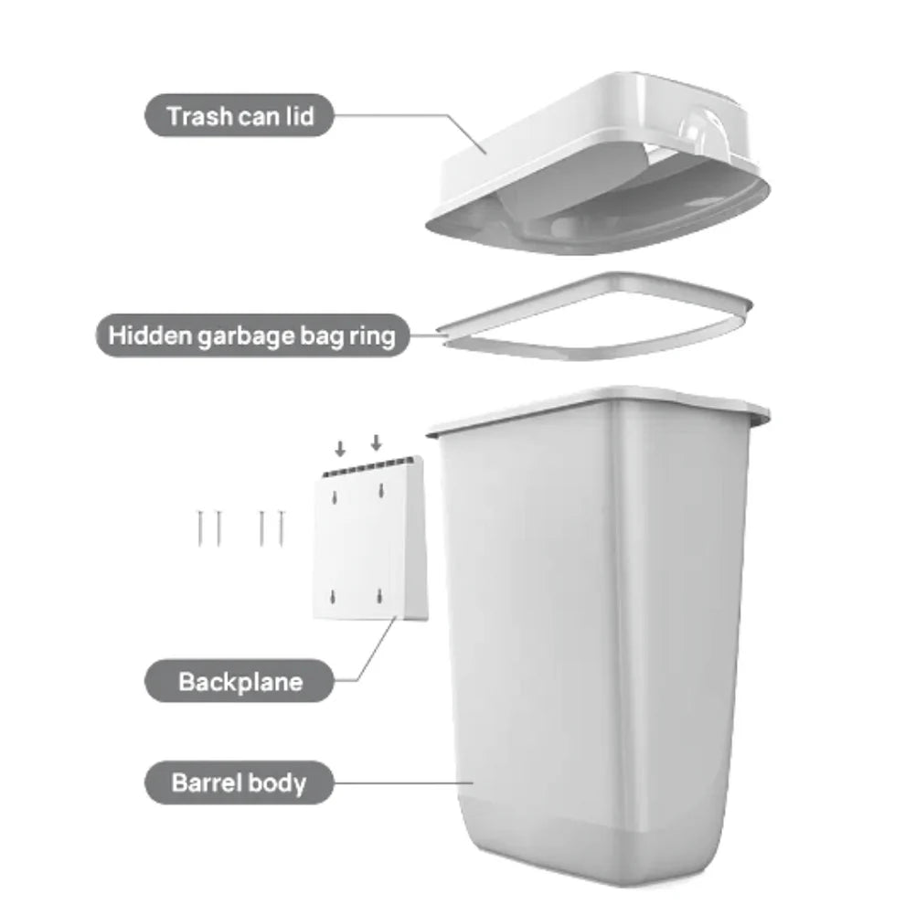 Dolphy PLAZA Rubbish Bins White - 32L