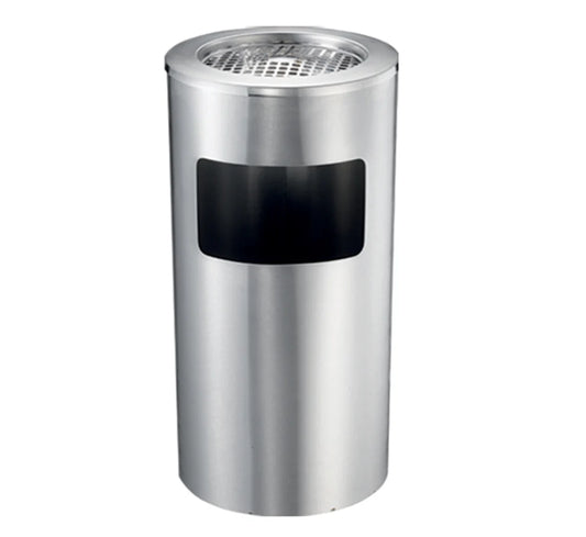 Dolphy Stainless Steel Lobby Bin With Ashtray 10L