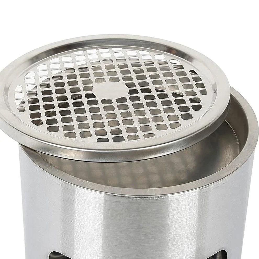 Dolphy Stainless Steel Lobby Bin With Ashtray 10L