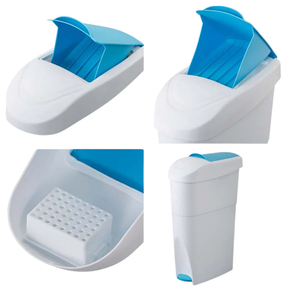 Dolphy Sanitary Bin with Paddle Sky-Blue - 18L