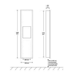 Dolphy 2 in 1 Washroom Recessed Panel - Paper Dispenser + 24L Waste Bin