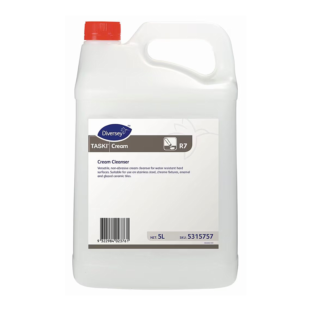 Diversey TASKI Cream R7 5L - Commercial Grade Disinfectant. Cream Cleanser