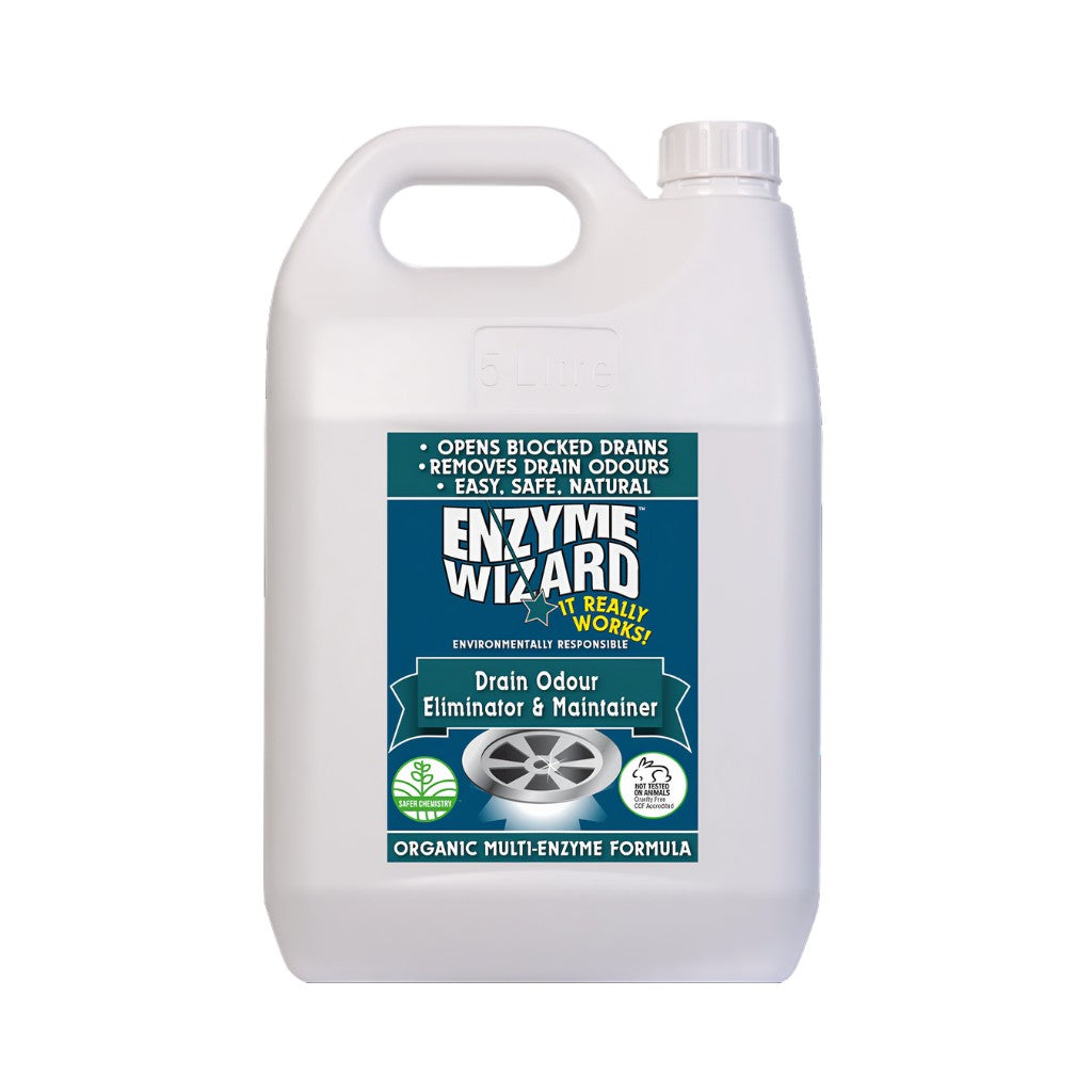Enzyme Wizard Drain Odour Eliminator & Maintainer 1L,5L (2nd gen)