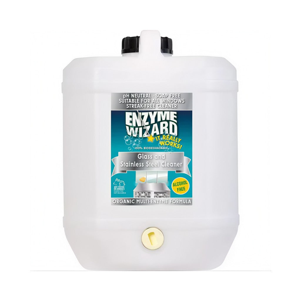 Enzyme Wizard Glass and Stainless Steel Cleaner 750ml, 5L, 20L