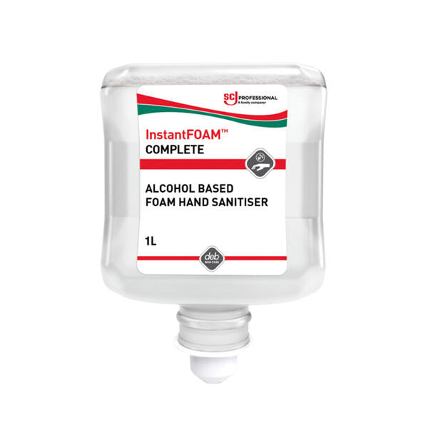 SC Johnson InstantFOAM™ Alcohol-Based Foam Hand Sanitiser 1L + Free Black & White SCJ Dispensers