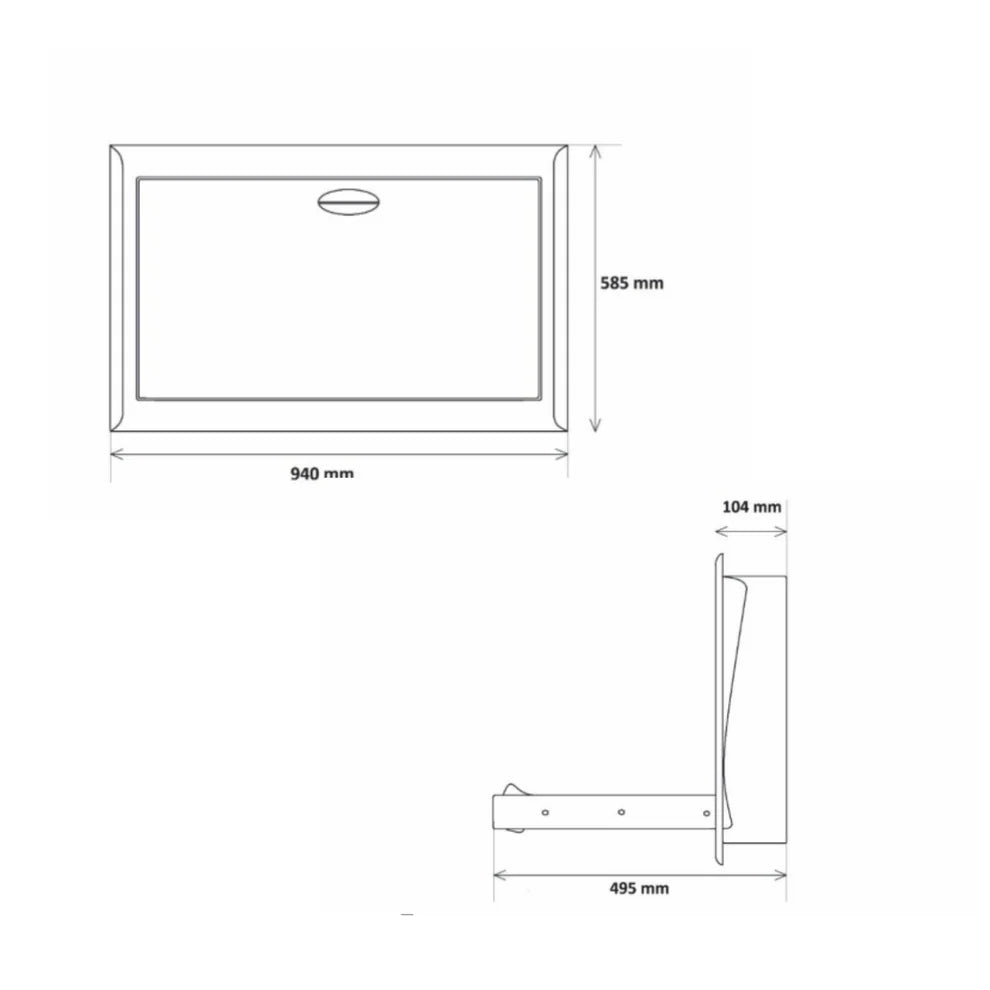 Dolphy Recessed Baby Change Station - Stainless Steel