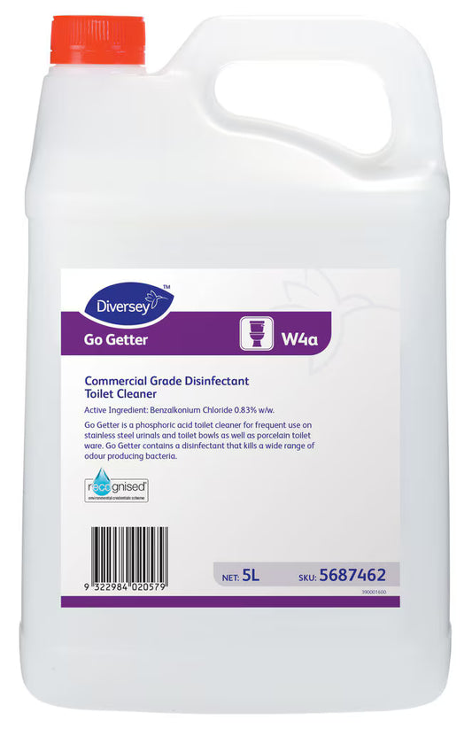 Diversey Go Getter 5L - Commercial Grade Disinfectant-Toilet Cleaner