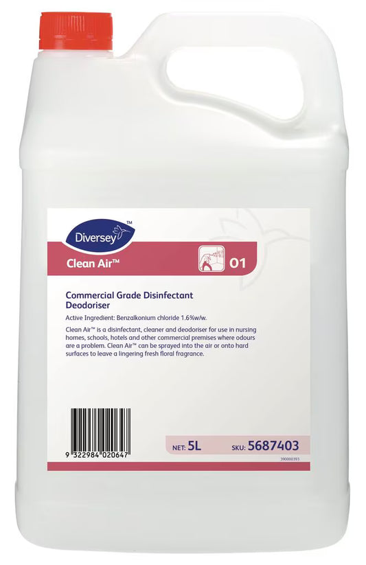 Diversey Clean Air 5L - Commercial Grade Disinfectant-Deodoriser