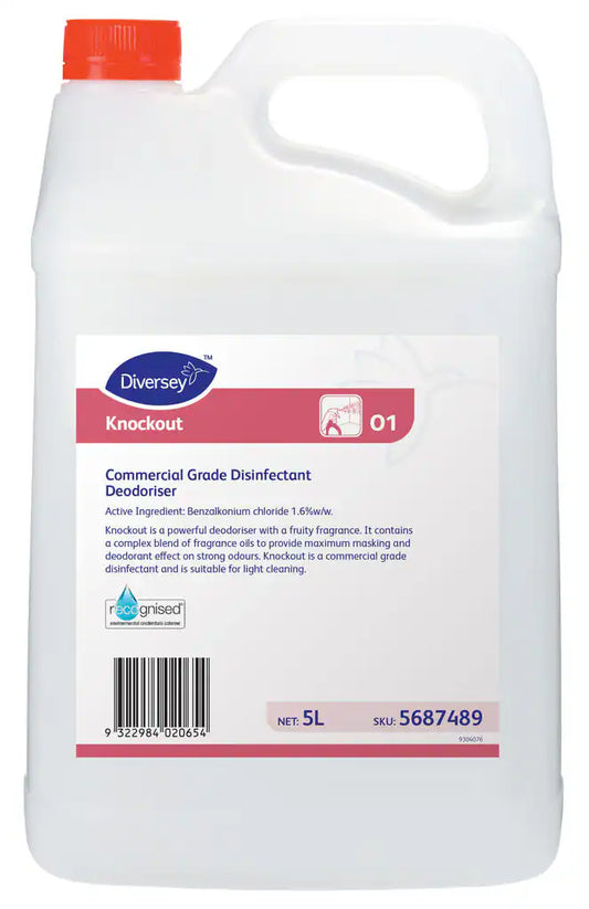 Diversey Knockout 5L - Commercial Grade Disinfectant-Deodoriser