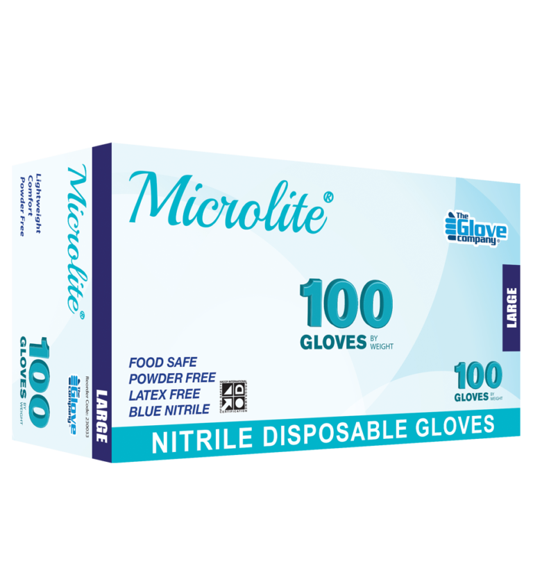 Microlite Nitrile Disposable Gloves Blue XL