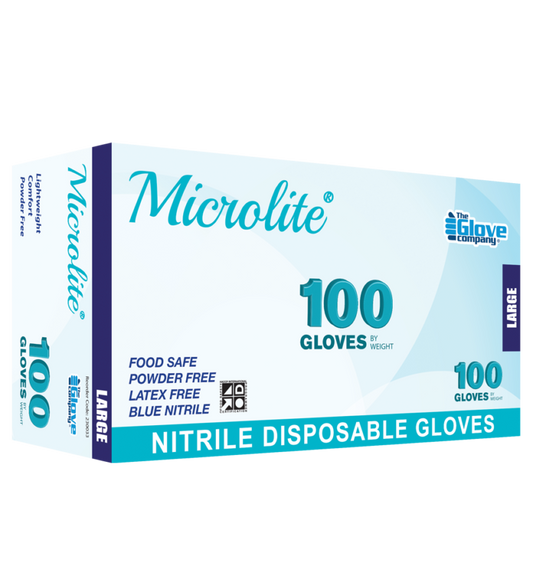 Microlite Nitrile Disposable Gloves Blue XL