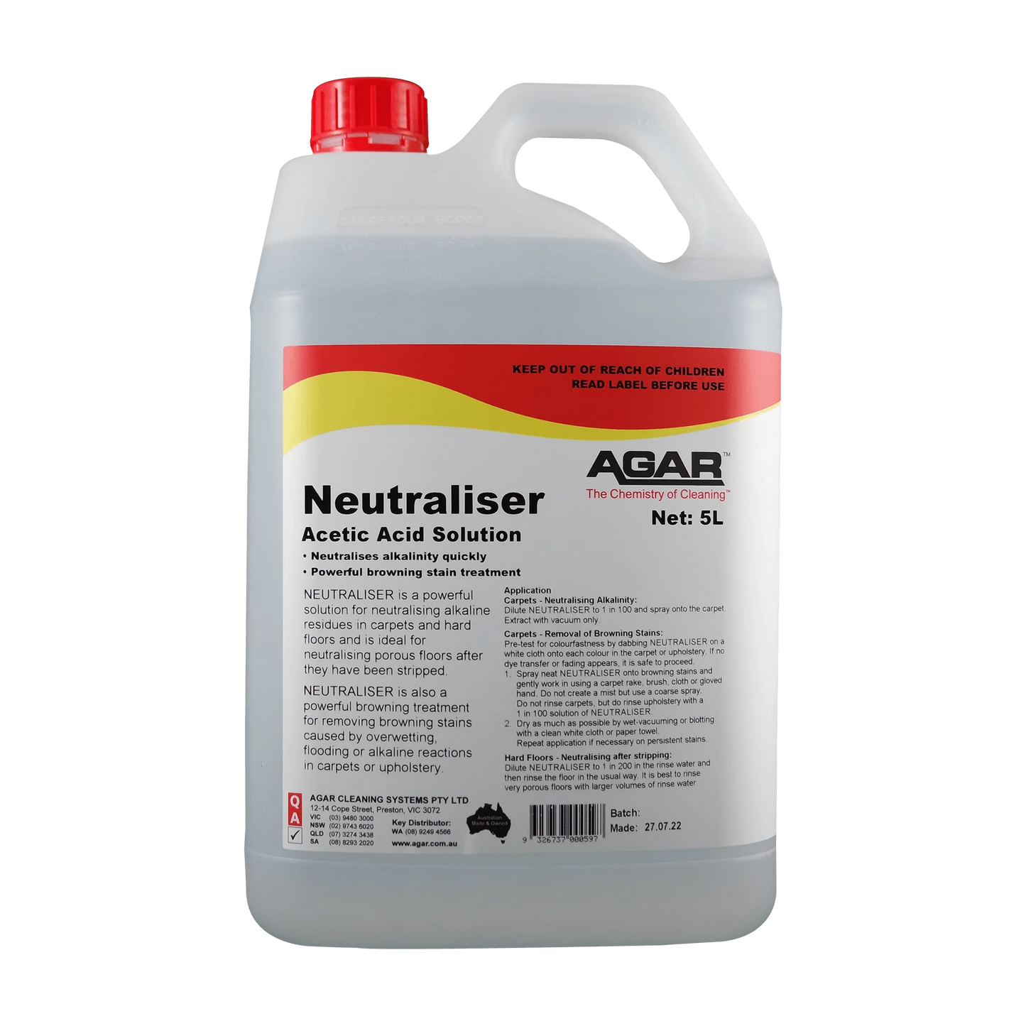 Agar Neutraliser Acetic Acid Solution 5L