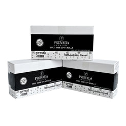 Three boxes of Provada Paris CFT 4 Rolls cotton fabric, model CPT300, arranged in a studio composition on a white background.
