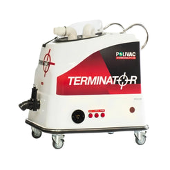 A white and black Livac Terminator professional spray system on wheels, featuring a red and black front label with the brand name and product model.