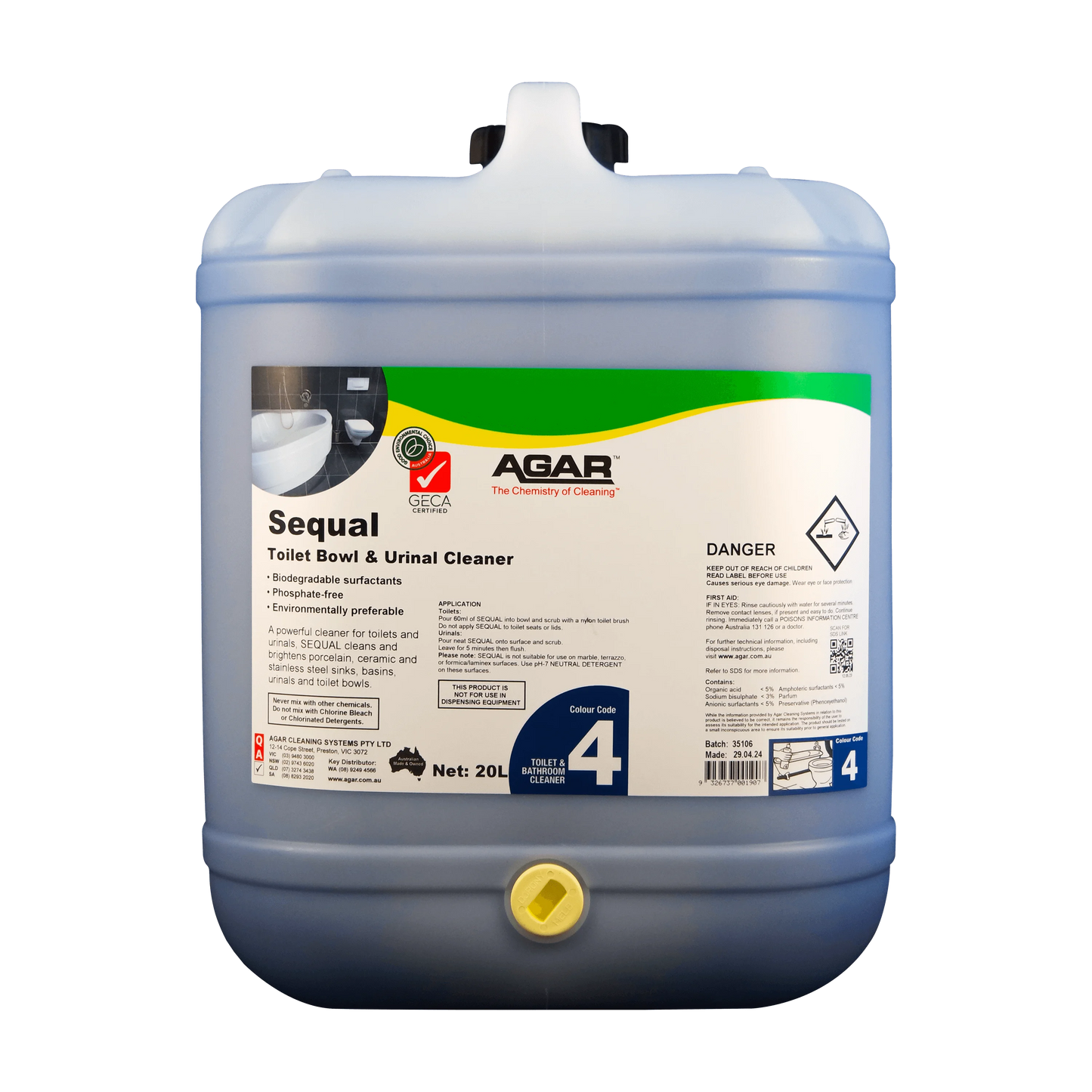 AGAR Sequal Toilet Cleaner 5L/20L