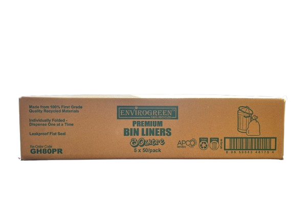 EnviroGreen Premium Bin Liners 80L