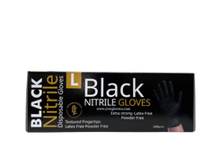 Iron Essentials 5.5g Black Nitrile Disposable Gloves
