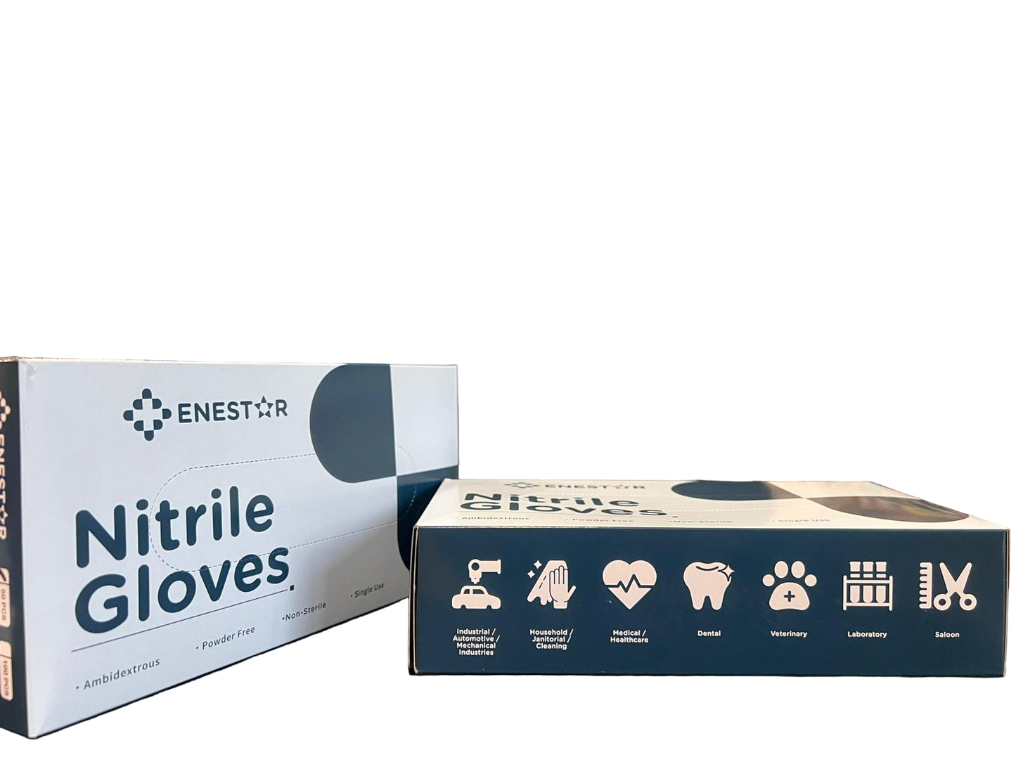 Iron Shield Enestar Heavy Duty Strong Black Nitrile Gloves 8.5g Diamond Grip