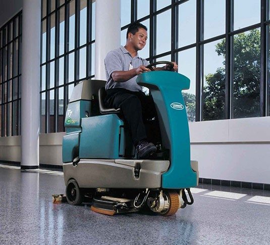 Tennant T7 Ride-On Floor Scrubber + Free Honda GX160 High Pressure Washer