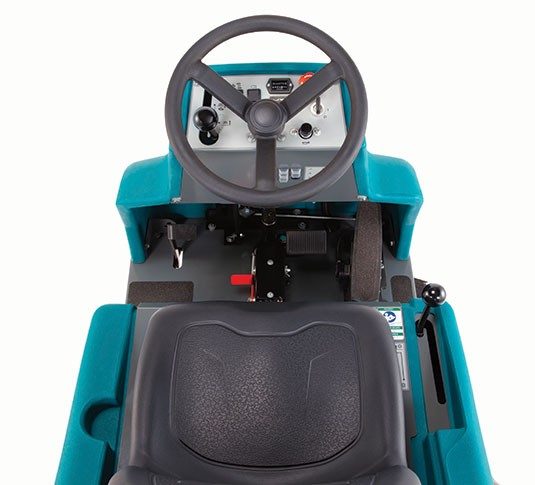 Tennant 6100 Sub-Compact Battery Ride-On Floor Sweeper + Free Honda GX160 High Pressure Washer