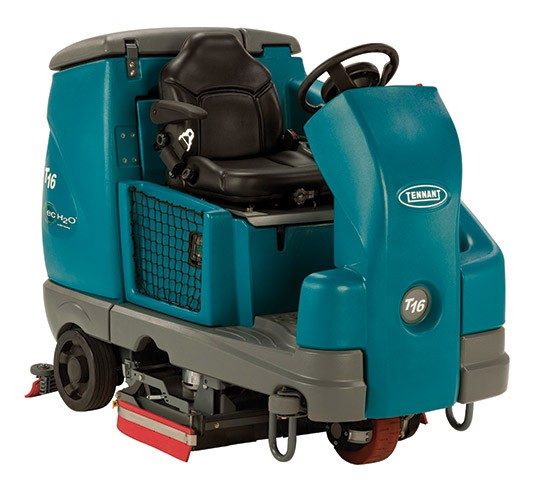 Tennant T16 Battery Ride-On Floor Scrubber + Free Honda GX160 High Pressure Washer