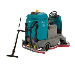 Tennant T12 Compact Battery Ride-On Floor Scrubber + Free Honda GX160 Pressure Washer
