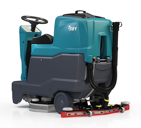 Tennant T581 Micro Ride-On Floor Scrubber + Free Pullman Commander PV900 Vacuum