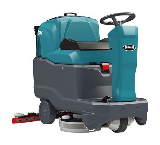 Tennant T581 Micro Ride-On Floor Scrubber + Free Pullman Commander PV900 Vacuum