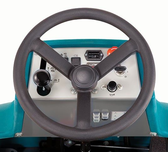 Tennant 6100 Sub-Compact Battery Ride-On Floor Sweeper + Free Honda GX160 High Pressure Washer
